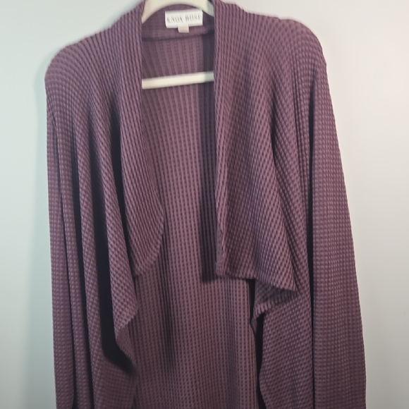 Knox Rose Purple Knit Cardigan Sweater - Picture 5 of 6